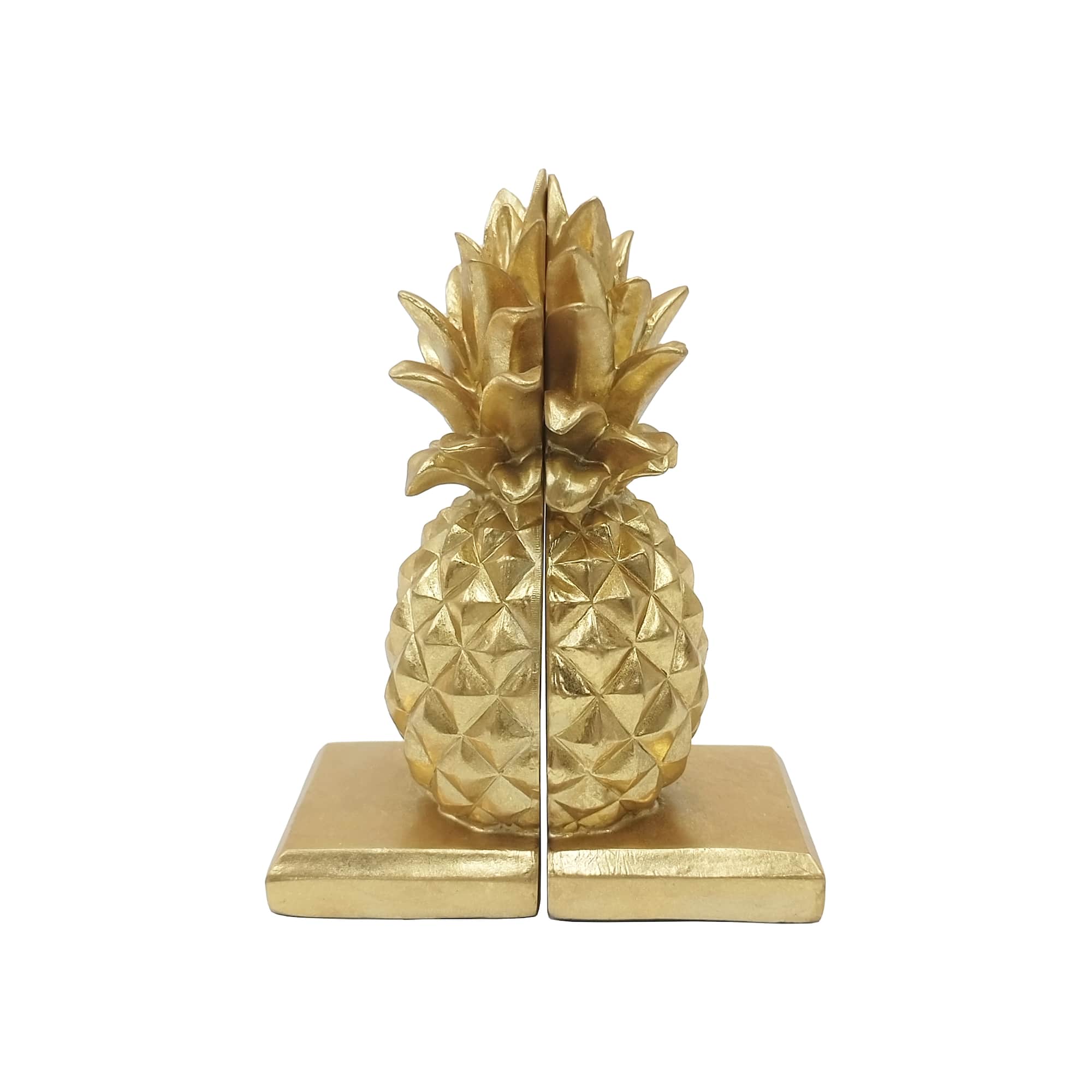 9.25" Gold Pineapple Book End Set by Ashland®